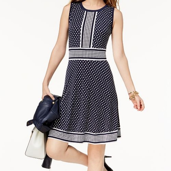 MICHAEL Michael Kors Dot-Print Shift Dress XS - Picture 2 of 6